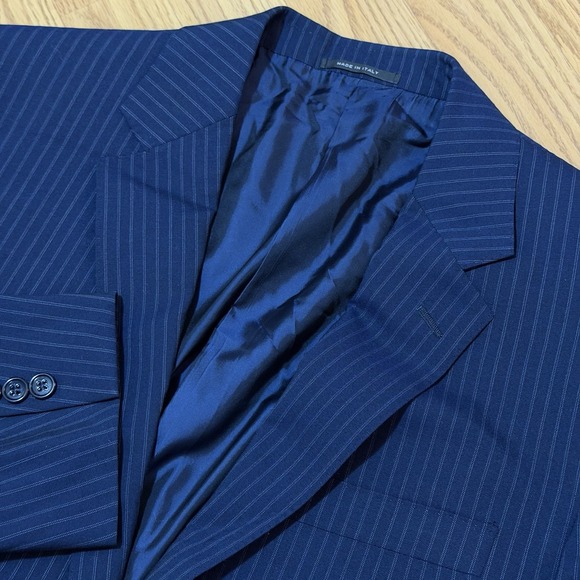 Ralph Lauren Men's Black Label Pinstripe Navy Blue Blazer
